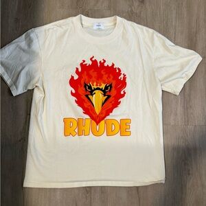 Rhude Soft Yellow Tee with Label